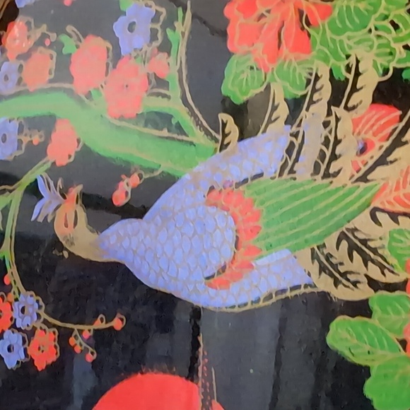 Vintage Plastic Asian Inspired Serving Tray - Picture 2 of 7